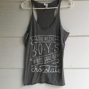Gray Graphic Tank Top